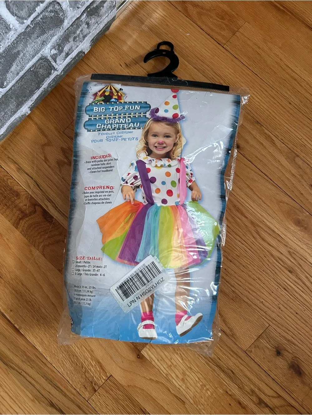 Gymboree Rainbow Polka Dot Clown Dress with Tutu and Hat - White, Multicolor
